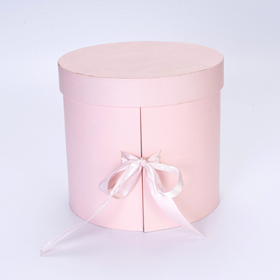 Custom Cylinder Gift Box Wedding 4c Offset Printing Ribbon Gift Packaging Box