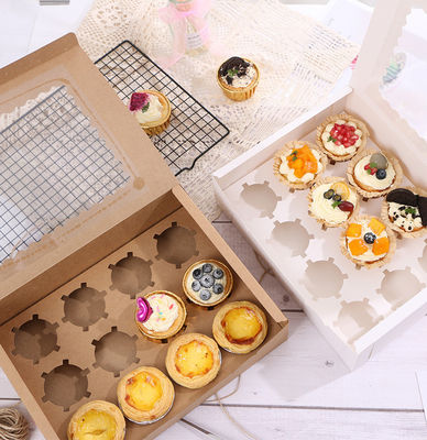 Customized Recycled Cake Packaging box with clear window