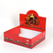 Supermarket food display packaging box, three-layer folded corrugated display box, red paper gift box