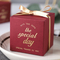 Slotted Custom Cardboard Boxes Wedding / Party Chocolate Packaging Boxes With Ribbon
